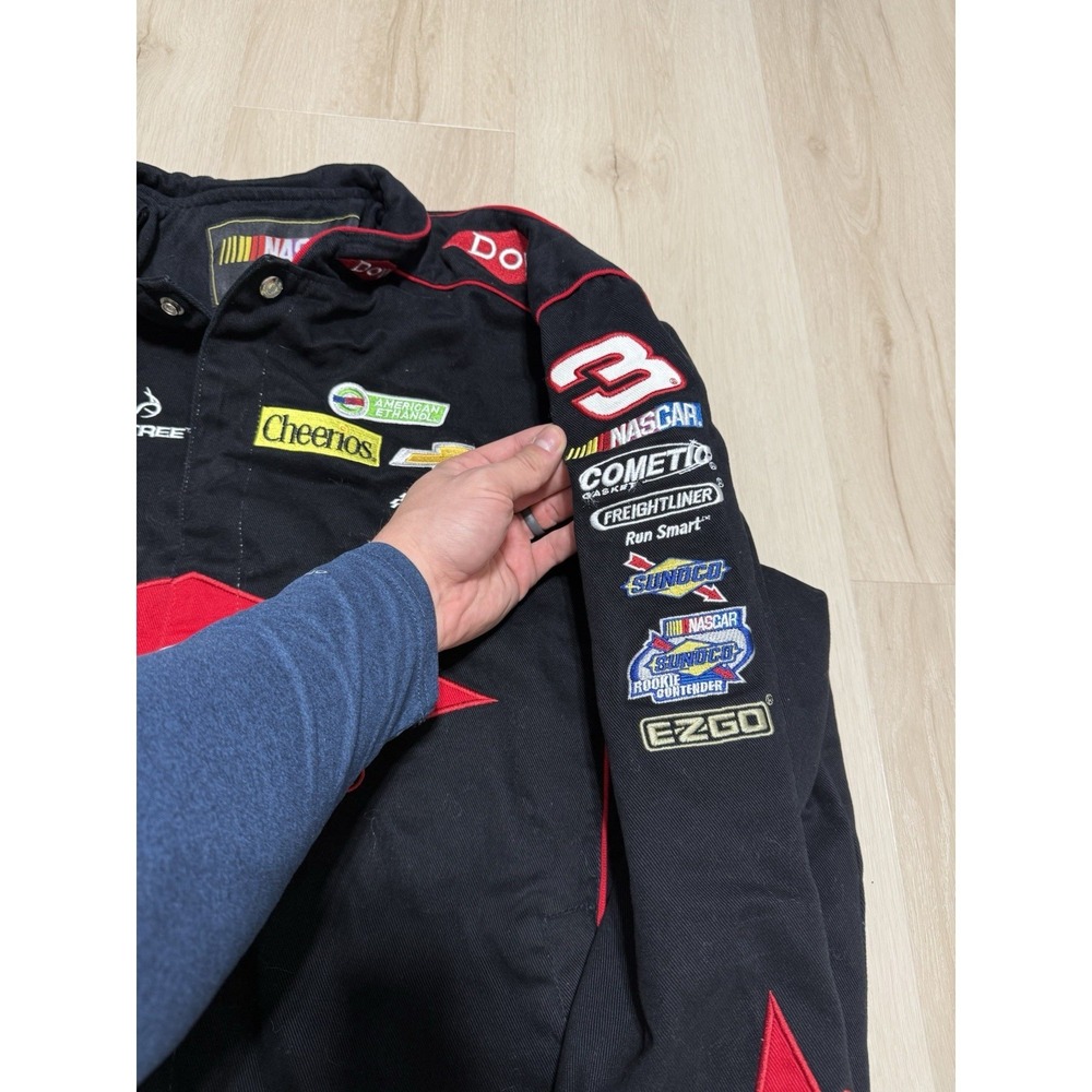 NASCAR Austin Dillon DOW NASCAR Jacket Men's 2XL Snap Front Embroidered Sponsors - Picture 5 of 7